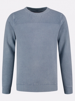 Dstrezzed Strickpullover Crew Structure Mix Sky Blue